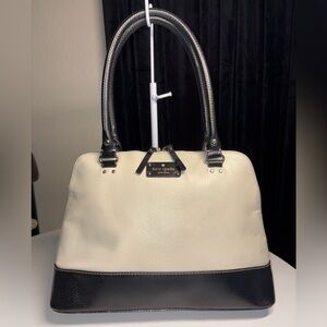 Kate Spade Two-Tone Black and Cream Satchel